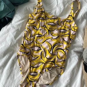 Joe fresh banana print bathing suit